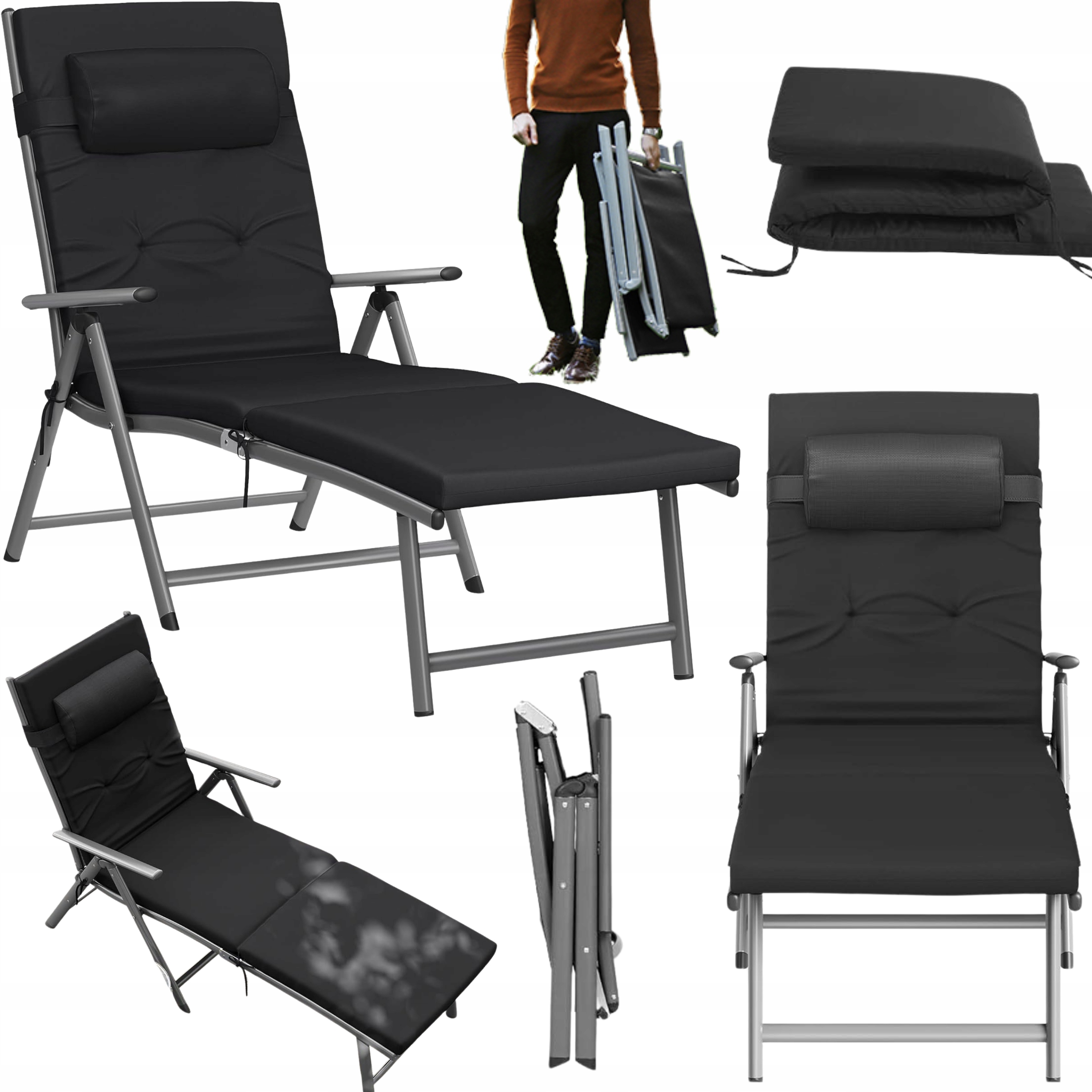 Ležadlo na terasu, skladací balkón s matracom a reguláciou