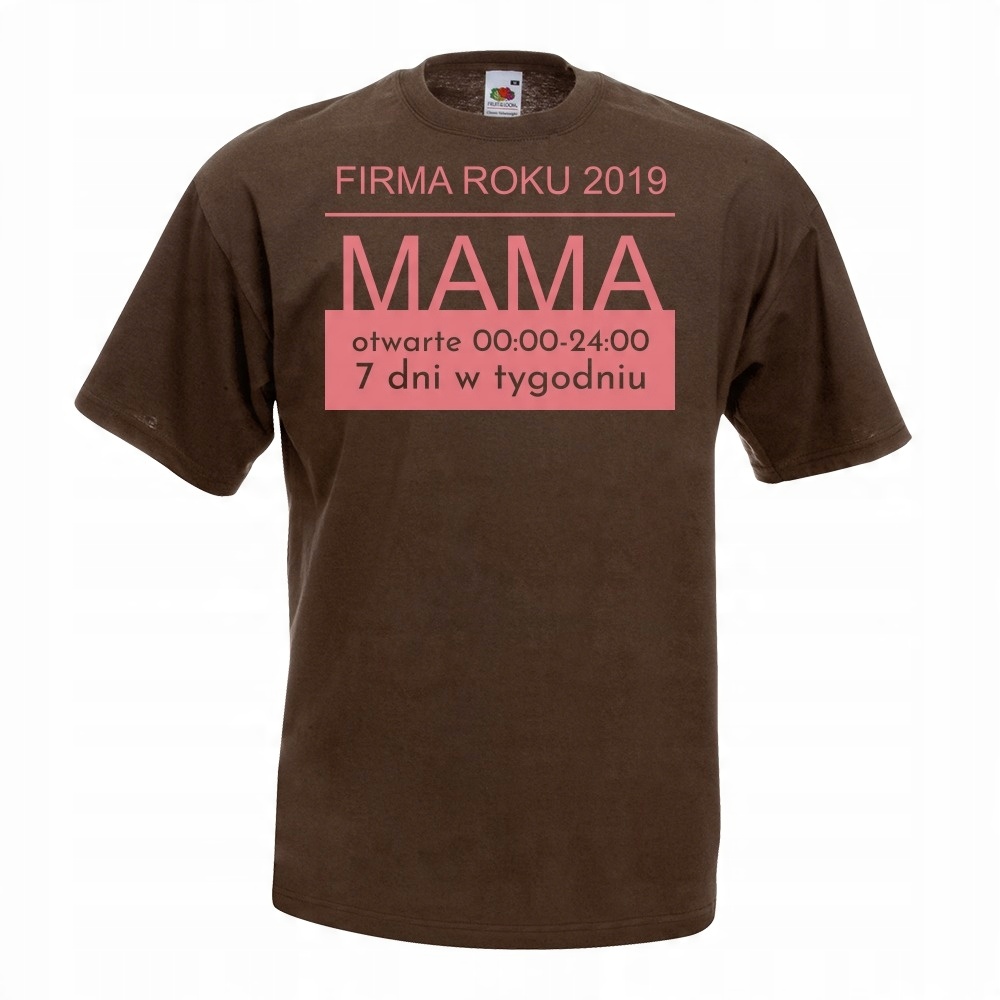 

Koszulka firma roku mama dzień mamy S brązowa
