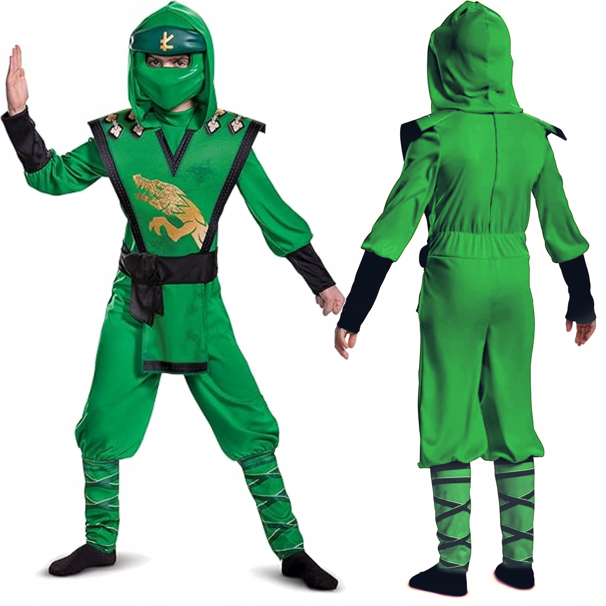 Outlet Strój Przebranie Lloyd Lego Ninjago Kostium Maska 7-8 Lat 127-136CM