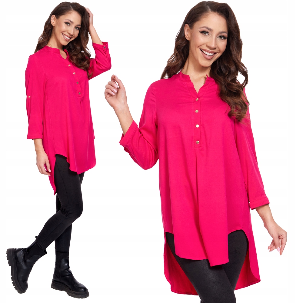 

Asymetryczna luźna Długa Koszula Kolory * R - 54