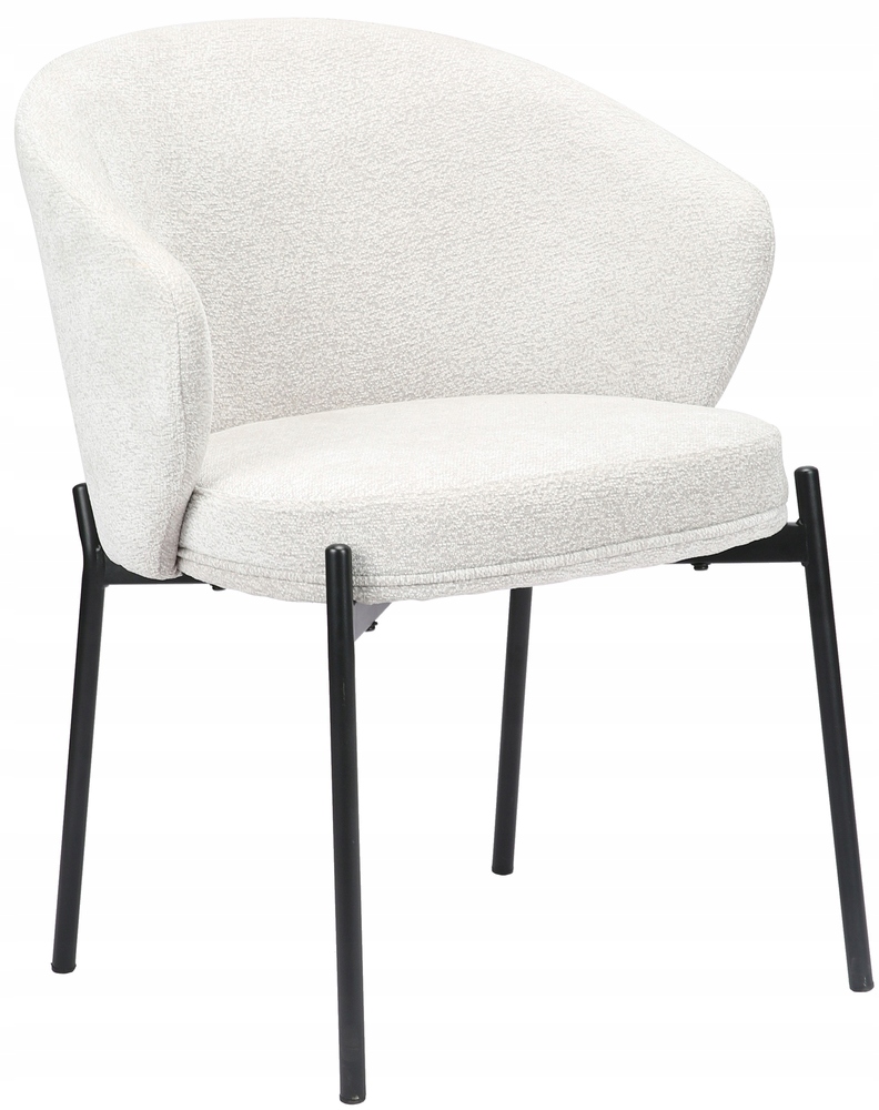 Čalouněná židle do jídelny Atisly, světle šedý šenil