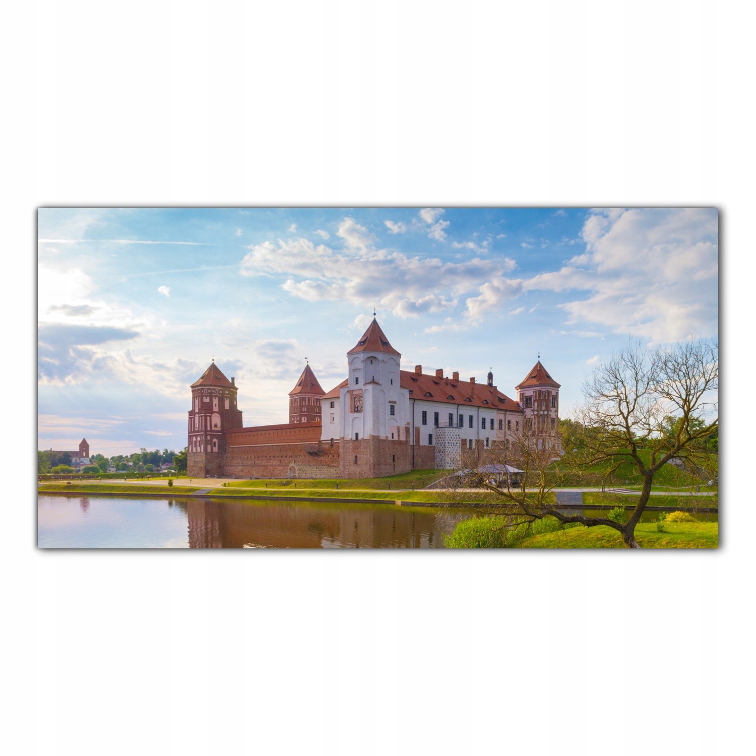 

Obraz na szkle Foto Zamek Jezioro Krajobraz 100x50