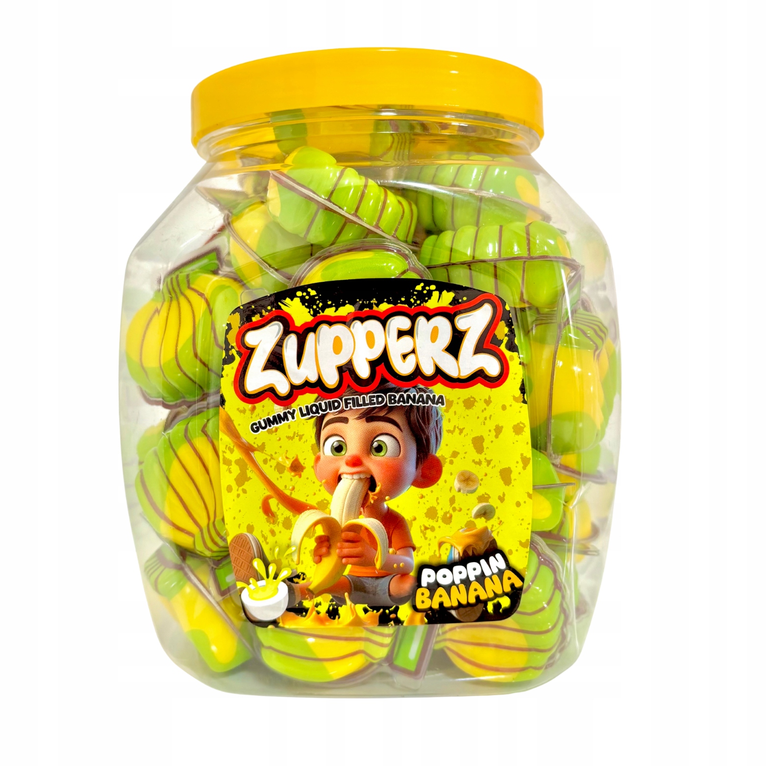 Żelki bananowe w kształcie banana Zupperz Banana słoik 900g