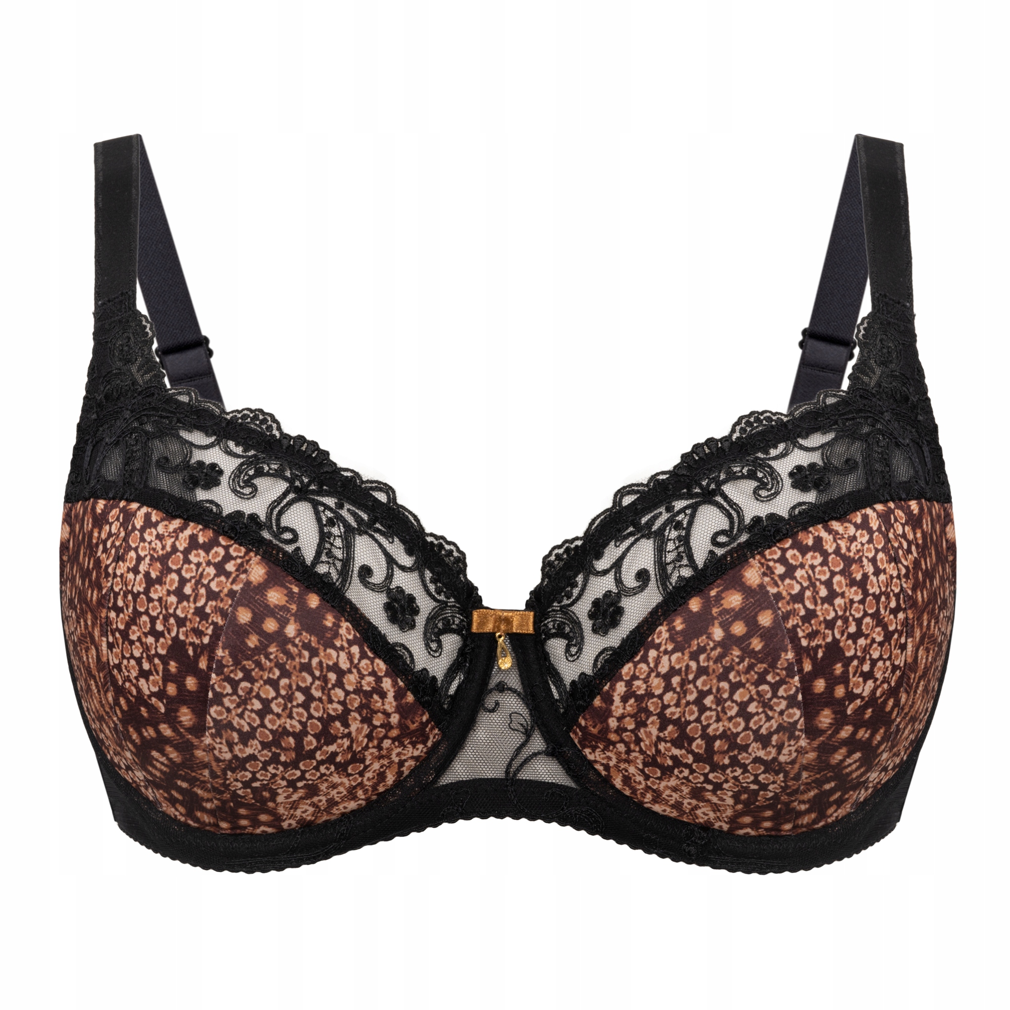 Vena VB-473 Polovyztužená podprsenka Semi Soft skořice-černá 100D