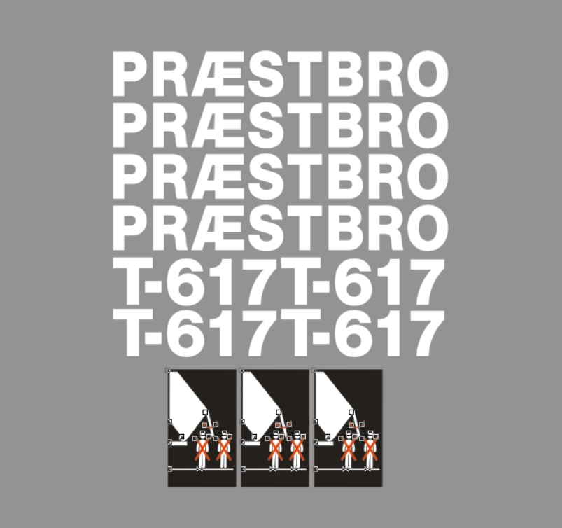 Samolepky samolepka Praestbro T-617