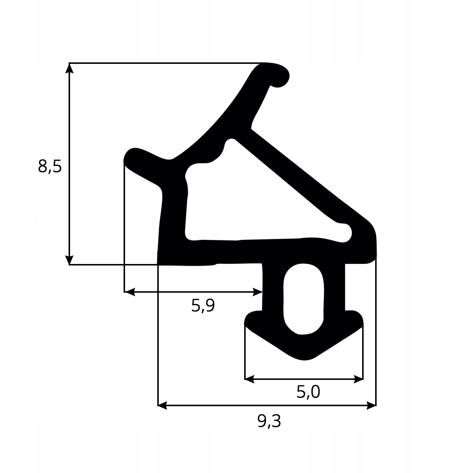 Uszczelka Do Okien Okna PCV S-1530 UNIWERSALNA 20m EAN (GTIN) 5905108779696