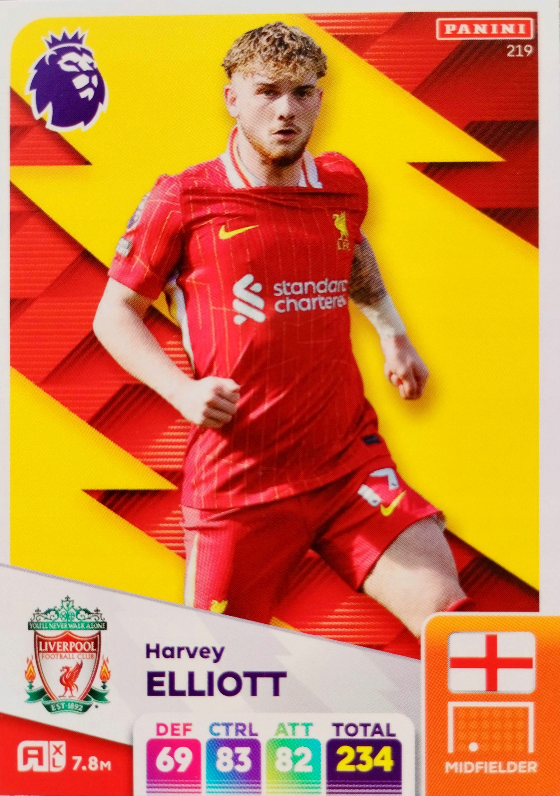 Premier League 2025 Base 219 Harvey Elliott Liverpool