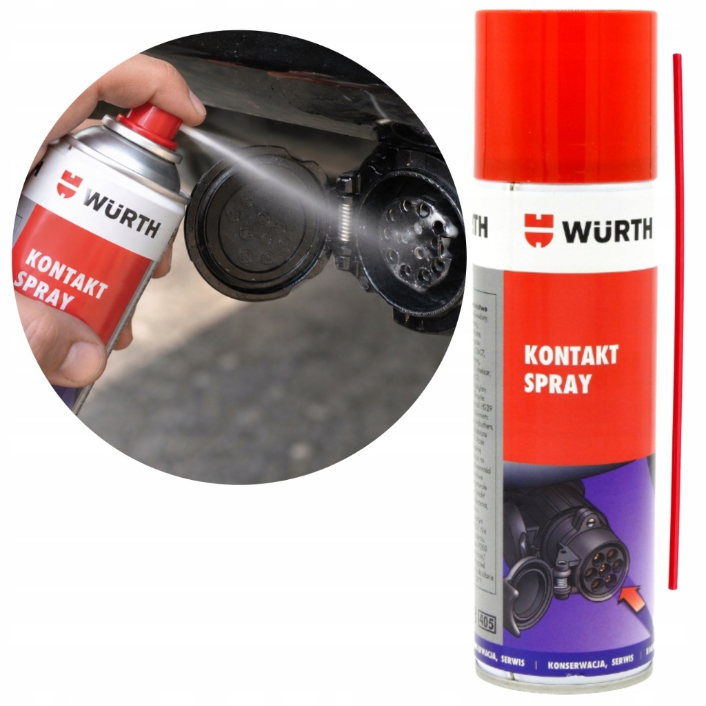 kontakt spray do czyszczenia styków instalacji elektrycznej Wurth 300 ml