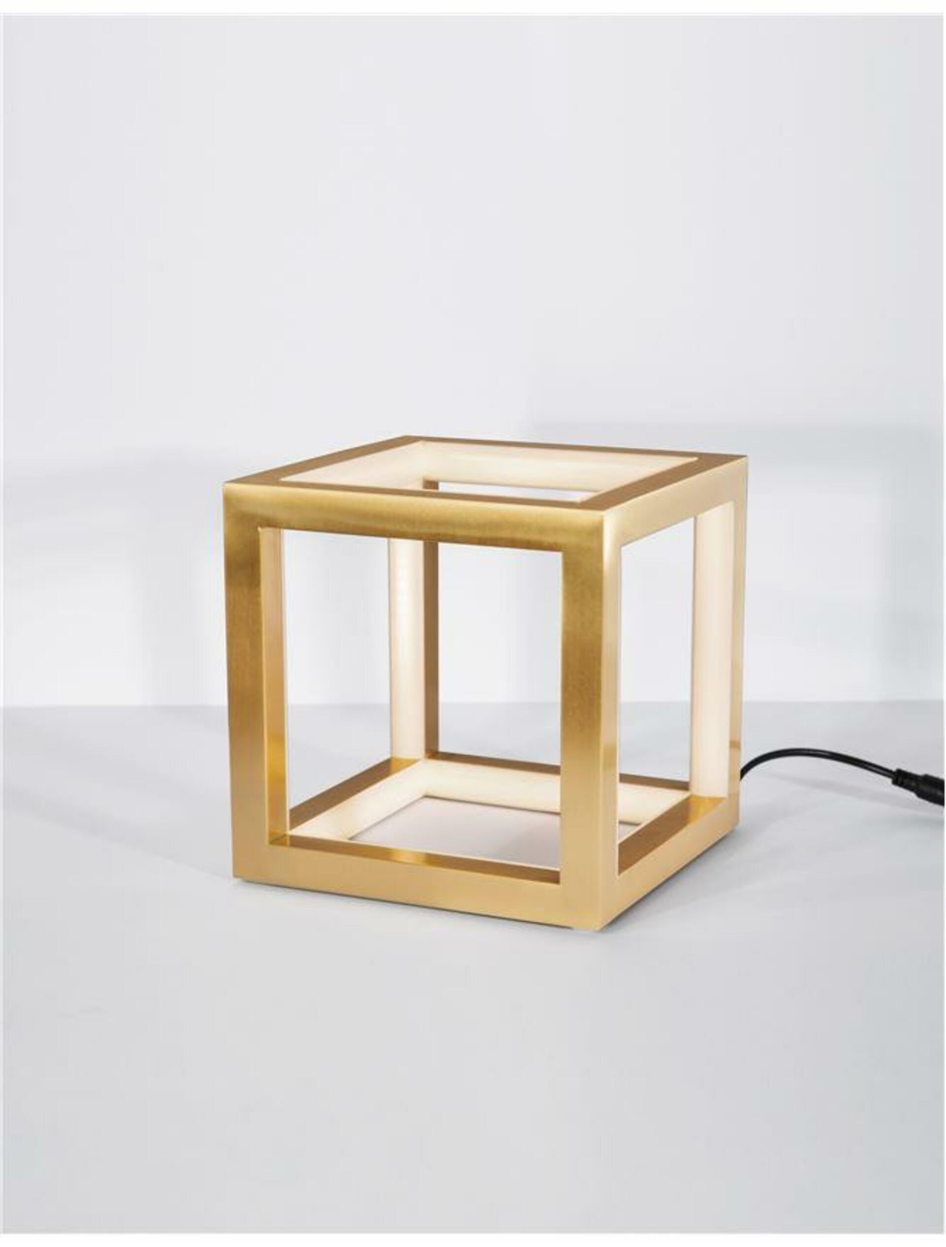 Nova Luce stolná lampa Gabbia zlatý hliník a silikón Led 20W 230V 3000K IP2