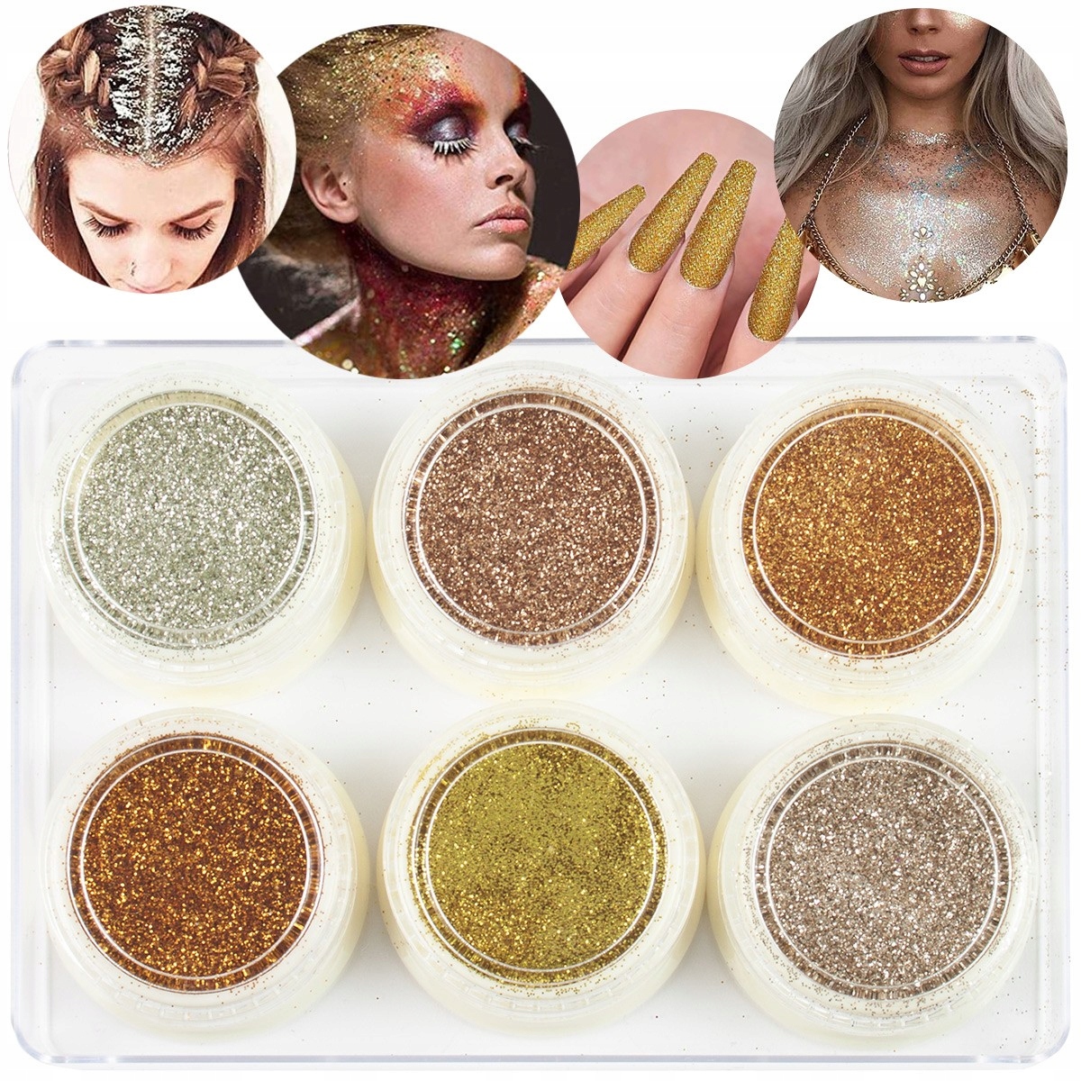 

Pigment Brokat zestaw Brokatów Paleta Kolorów