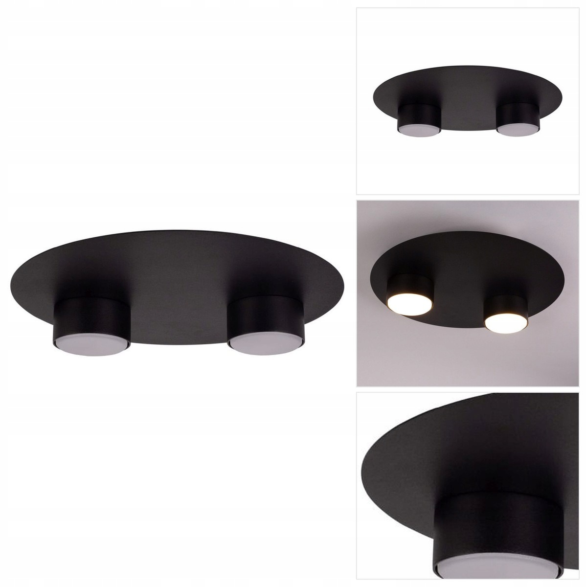 Stropní svítidlo černá Star moderní 2 zdroje nad obývací pokoj Sigma Lighting