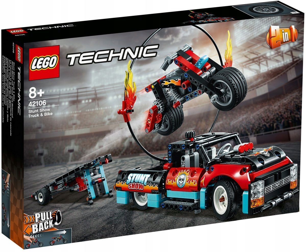Lego Technic 42106 Dodávka a kaskadérský motocykl