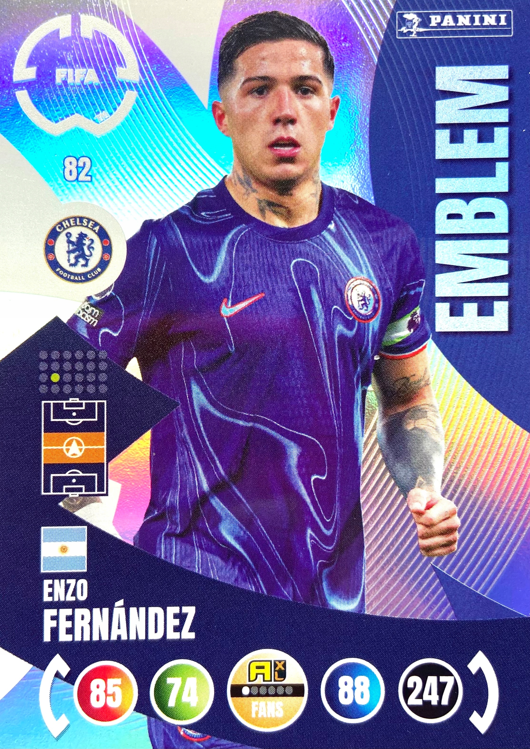 FIFA CLUB WORLD CUP 2025 FANS EMBLEM 82 ENZO FERNANDEZ
