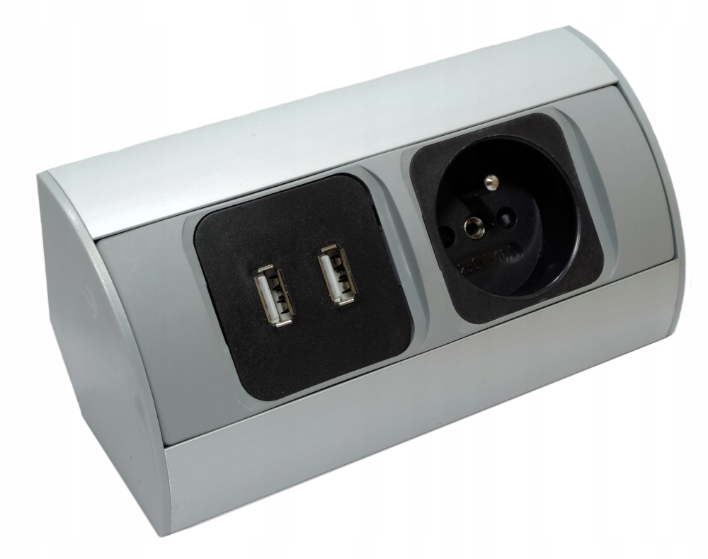 Nábytková zásuvka 230V+2xUSB