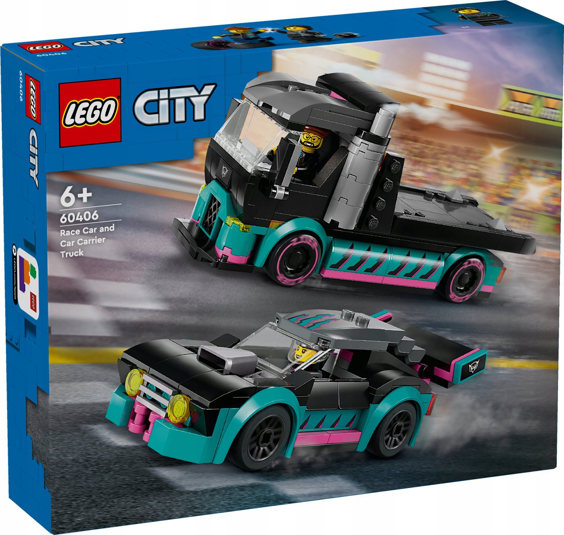 Lego City 60406 Samochód wyścigowy i laweta