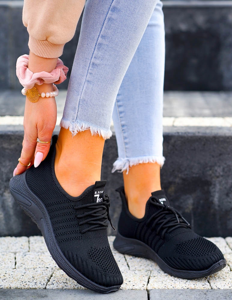 ADIDASY trampki BUTY SPORTOWE ALL BLACK Rozmiar 37