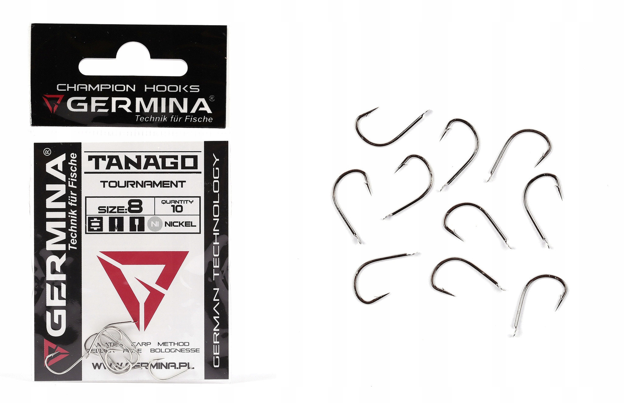 Haczyki Germina Tango Nikiel 10szt-7