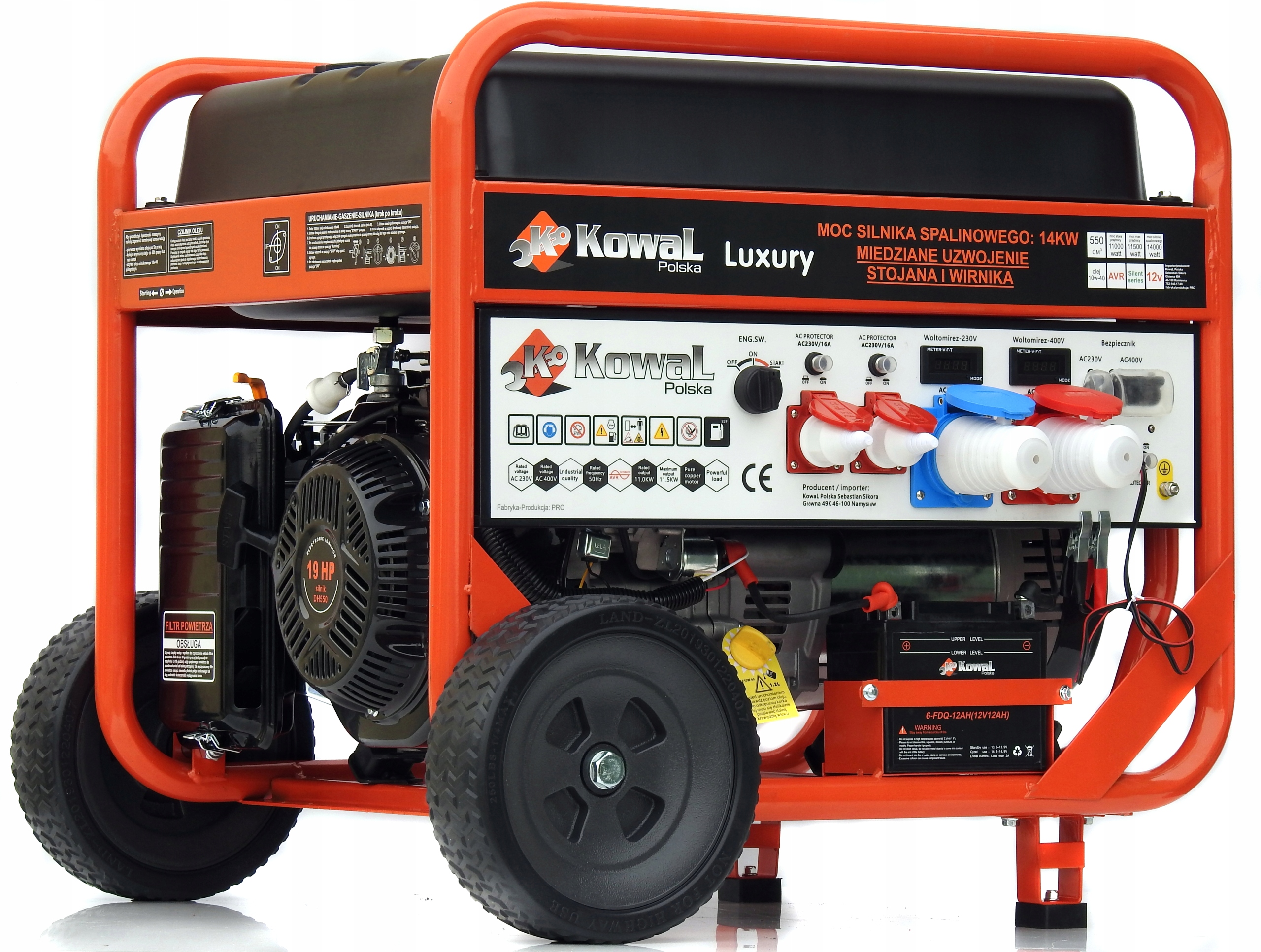 NAJMOCNIEJSZY AGREGAT PRĄDOTWÓRCZY KowaL ELSTART MIEDŹ STOJAN+WIRNIK AVR+ Rodzaj przenośny