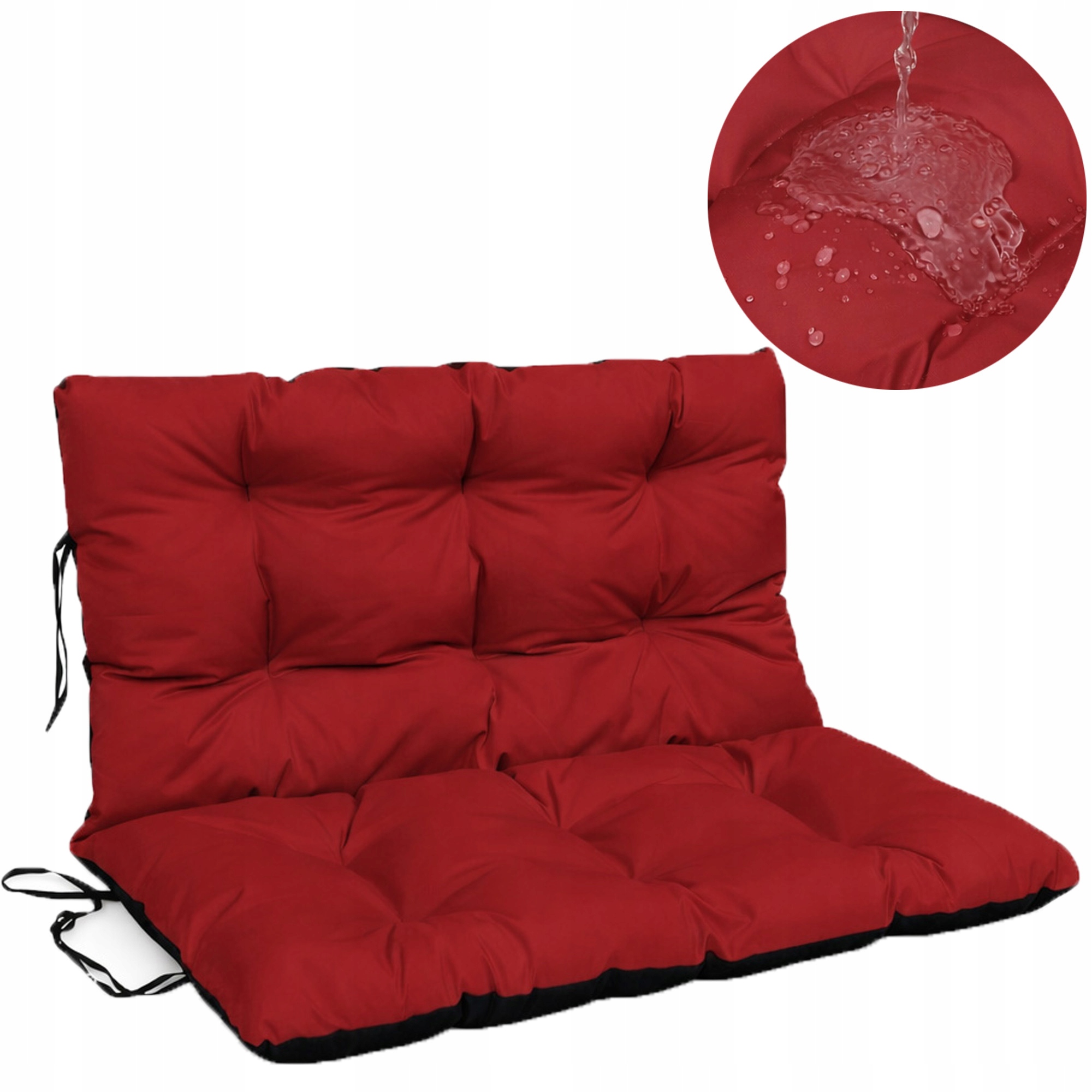 Polštář zahradní Voděodolný na lavičku houpačka měkká 120x60x50 Bordo