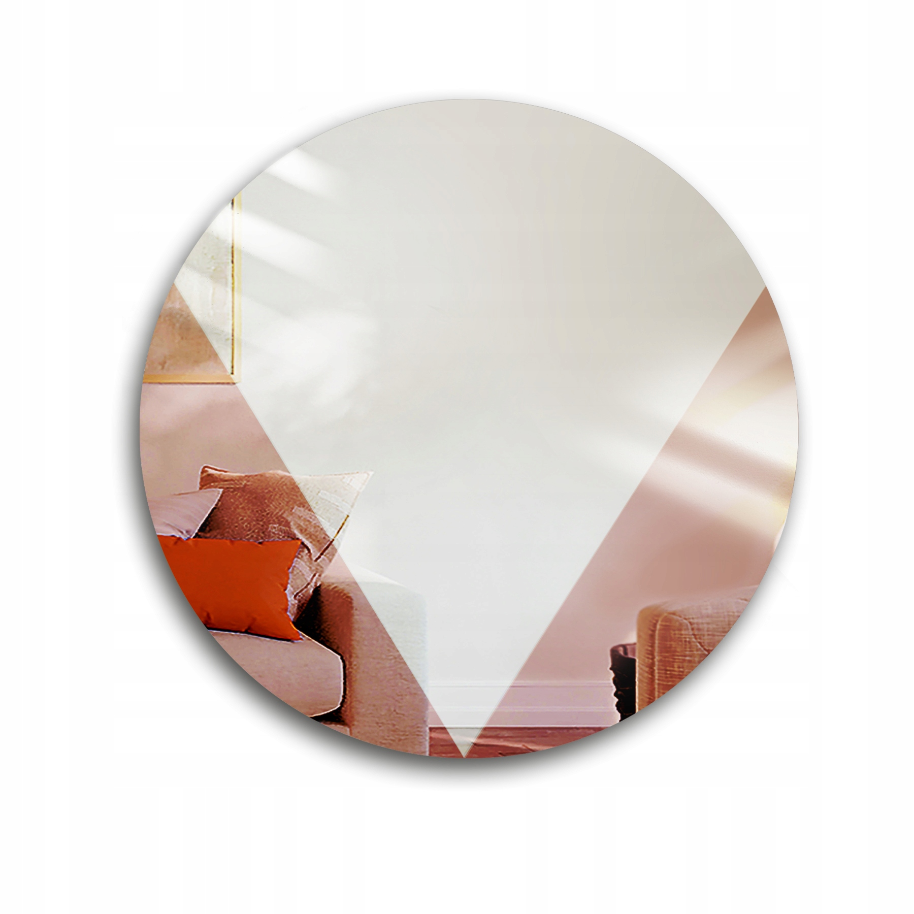 Zrcadlo s měděnou deskou rose gold Fi 60 cm