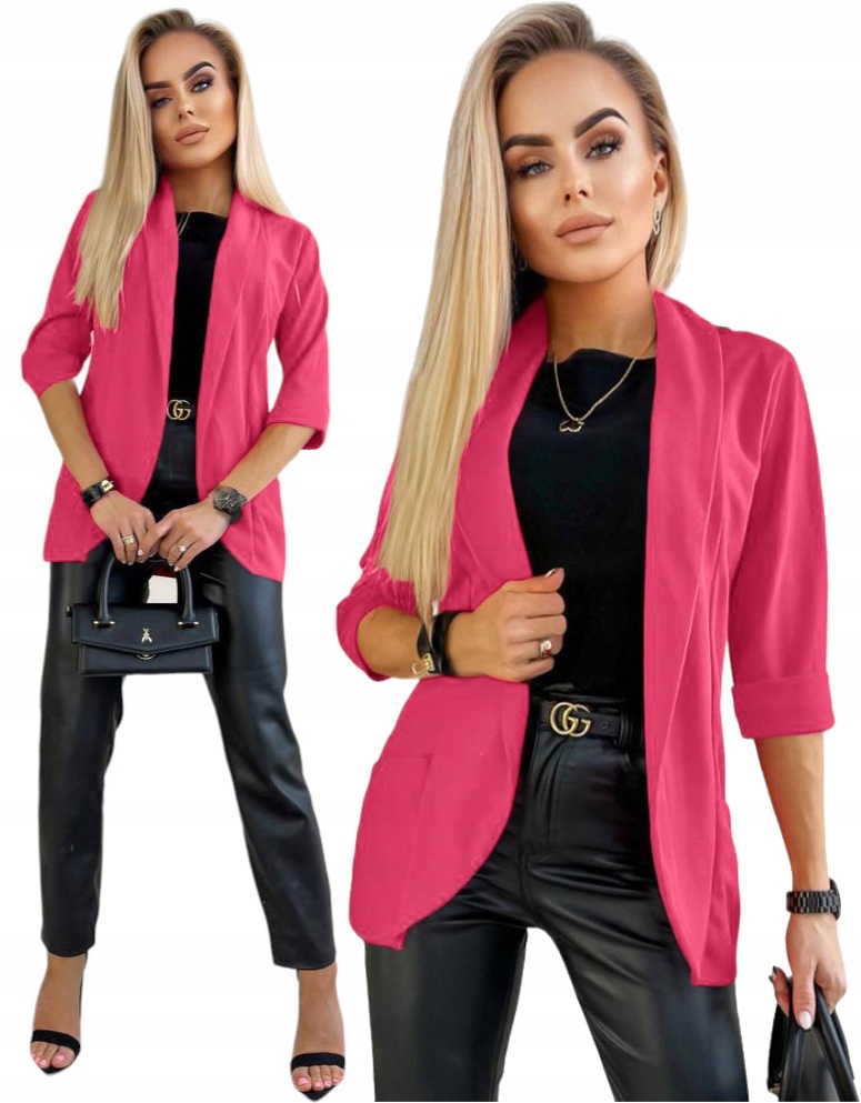 Modna DAMSKA MARYNARKA stylowy żakiet blezer cudowne kolory