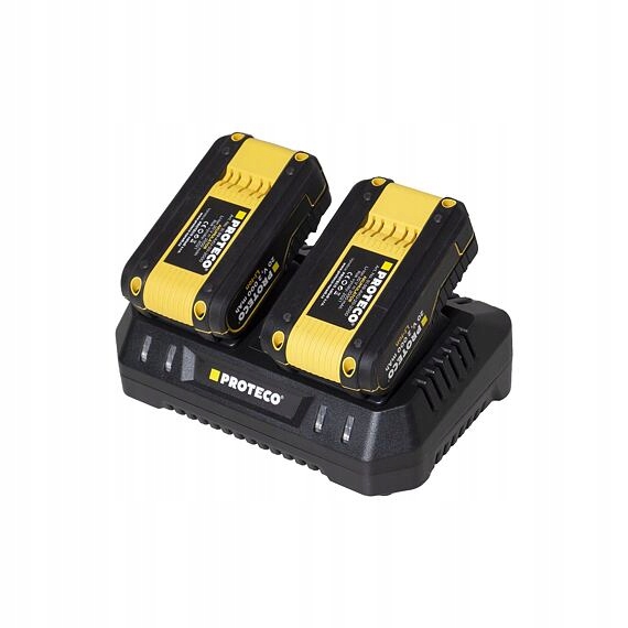 Proteco aku sada nabíječka Dual 4.0Ah 2* akumulátor 20V/2Ah, 51.99-DUAL-2
