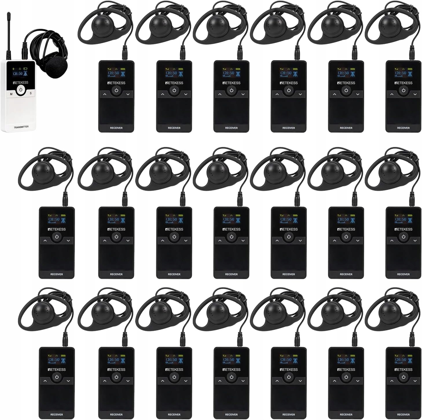 Retekess TT116 Bezprzewodowy System audio,Tłumaczeń z Redukcją Szumów 200m