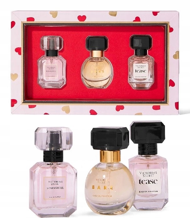 Victoria's Secret Dárková sada 3 x 7,5 ml parfém Bombshell Bare Tease