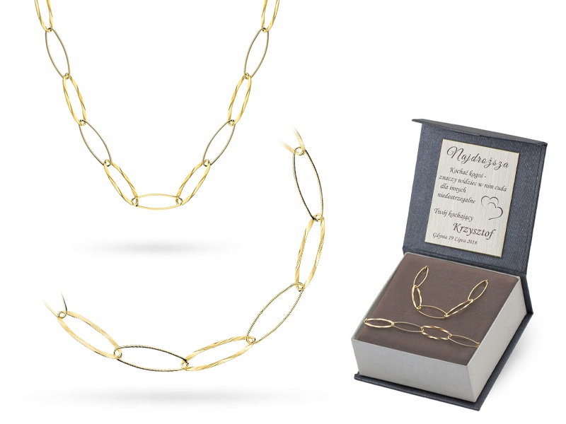 Pozlacený Stříbrný Komplet ryzost 925 Náhrdelník náramek Široké články