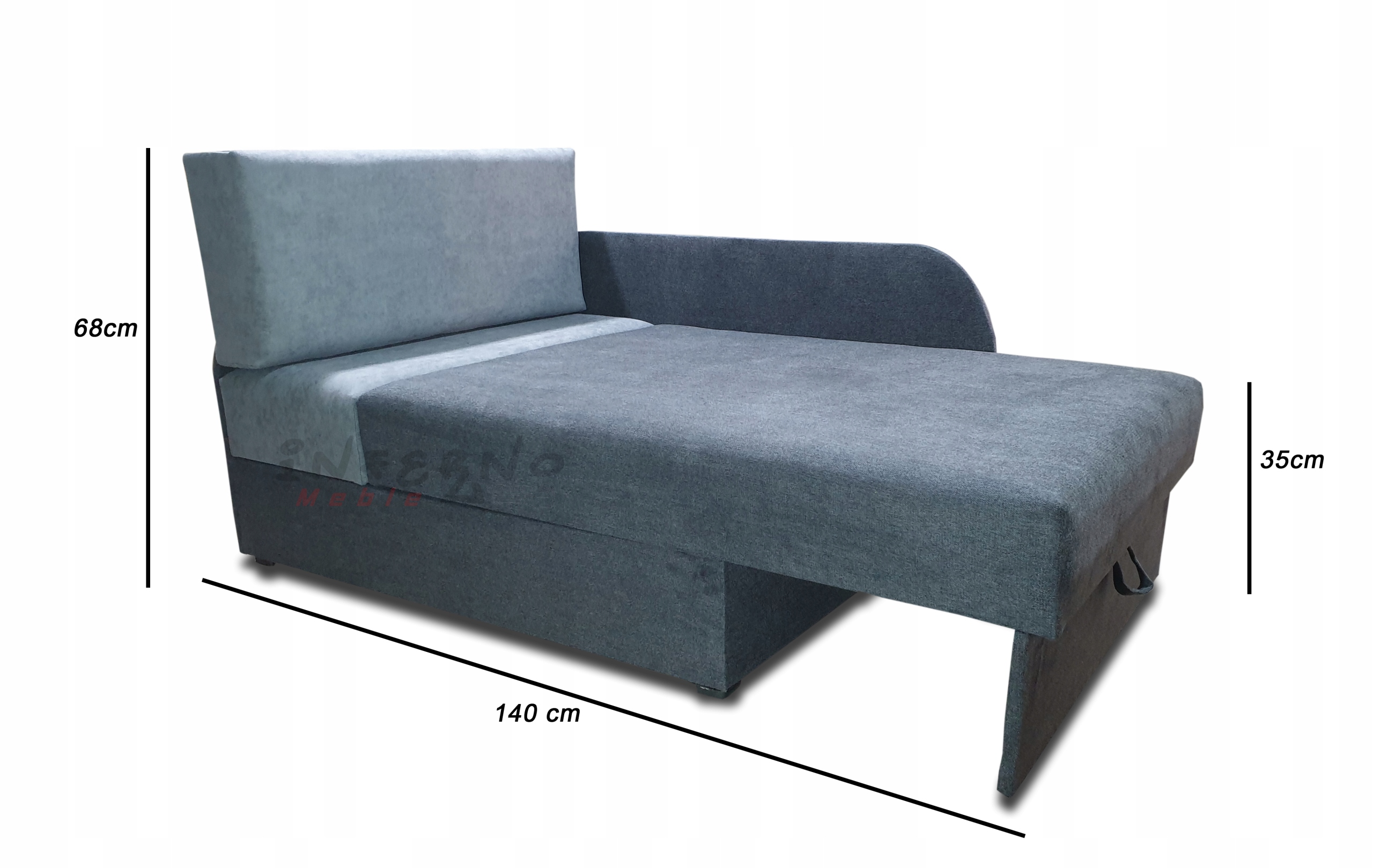 Rozkładane Łóżko Dziecięce - Idealne dla dzieci, sofa, narożnik KUBUŚ Szerokość mebla 77 cm