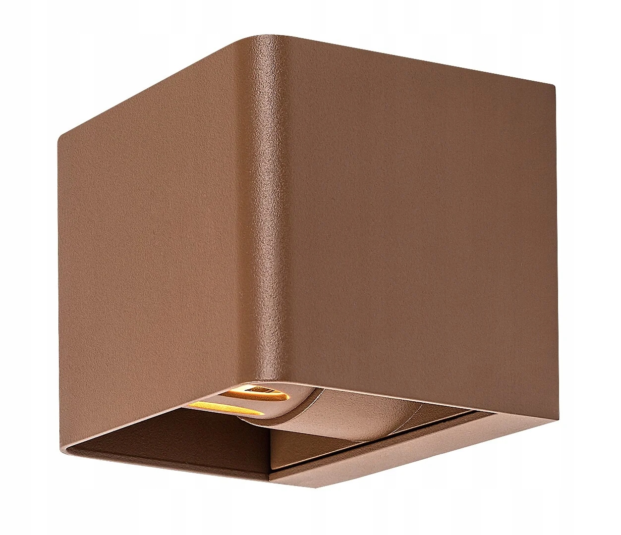 Venkovní nástěnné Led svítidlo hnědé čtverec s horním dnem a 3000K IP54 Rabalux