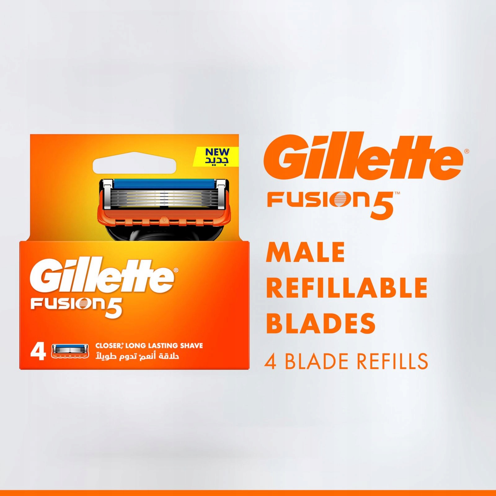 P+g Gillette Nůž FUSION5 A`4 -5 Čepelí
