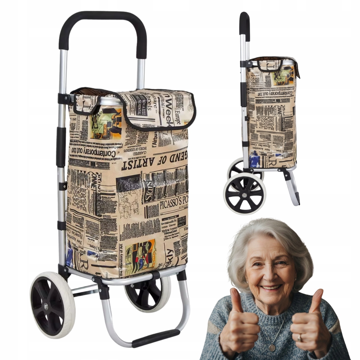 Milan Taška Na Kolečkách Nákupní Vozík 40 L Noviny