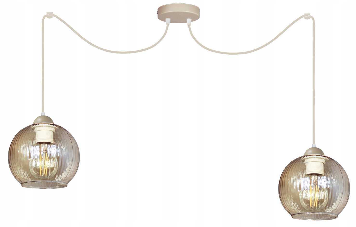 Závěsná lampa Jasno-tmavá Glass Ovál 2 světelné body E27