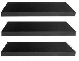 5 x Police 50 x 20 cm Černá Bílá Závěsná Nástěnná Police Do Obývacího Pokoje Kuchyně Nábytek