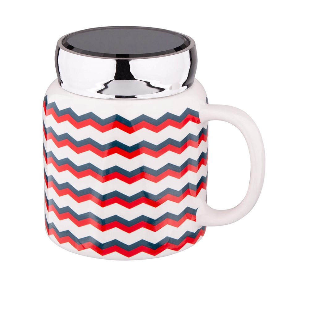 

Kubek do kawy porcelanowy pokrywka 420ml