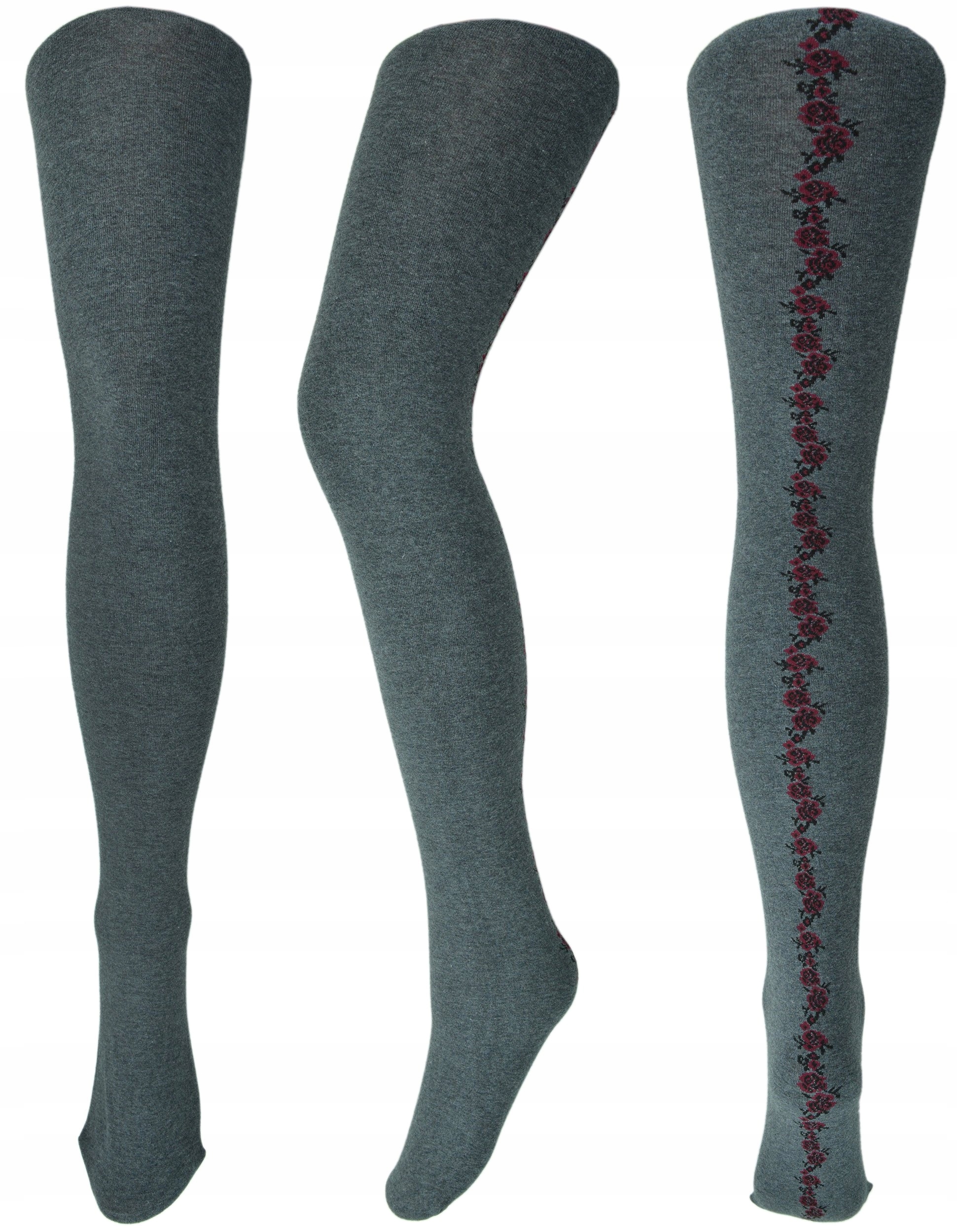 

Calzedonia rajstopy szare bawełna kwiaty 1/2 S/m