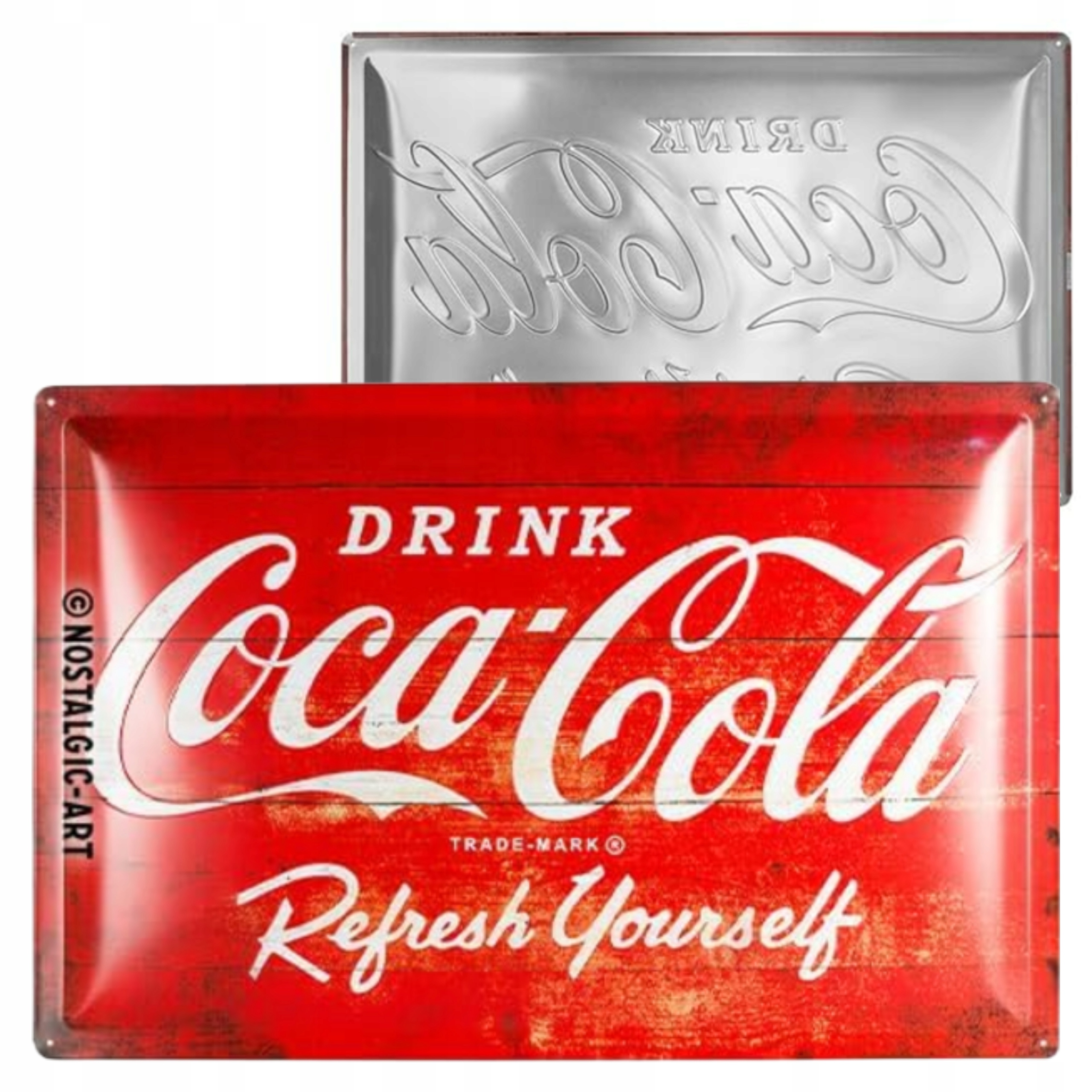 Tabule Plakát Plechová Coca-cola Logo Red 40x60cm Nostalgic Art Retro