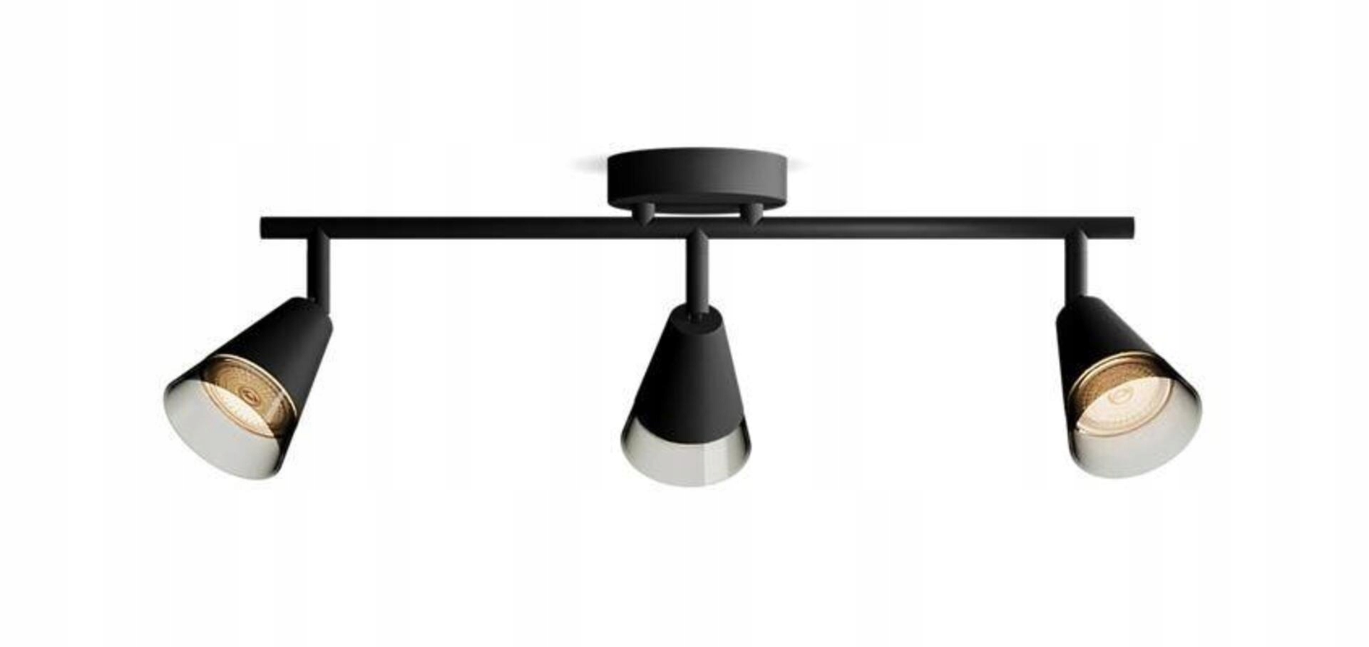 Philips Cleft bodové svítidlo 3x GU10 5W bez zdroje 48,5cm IP20, černé