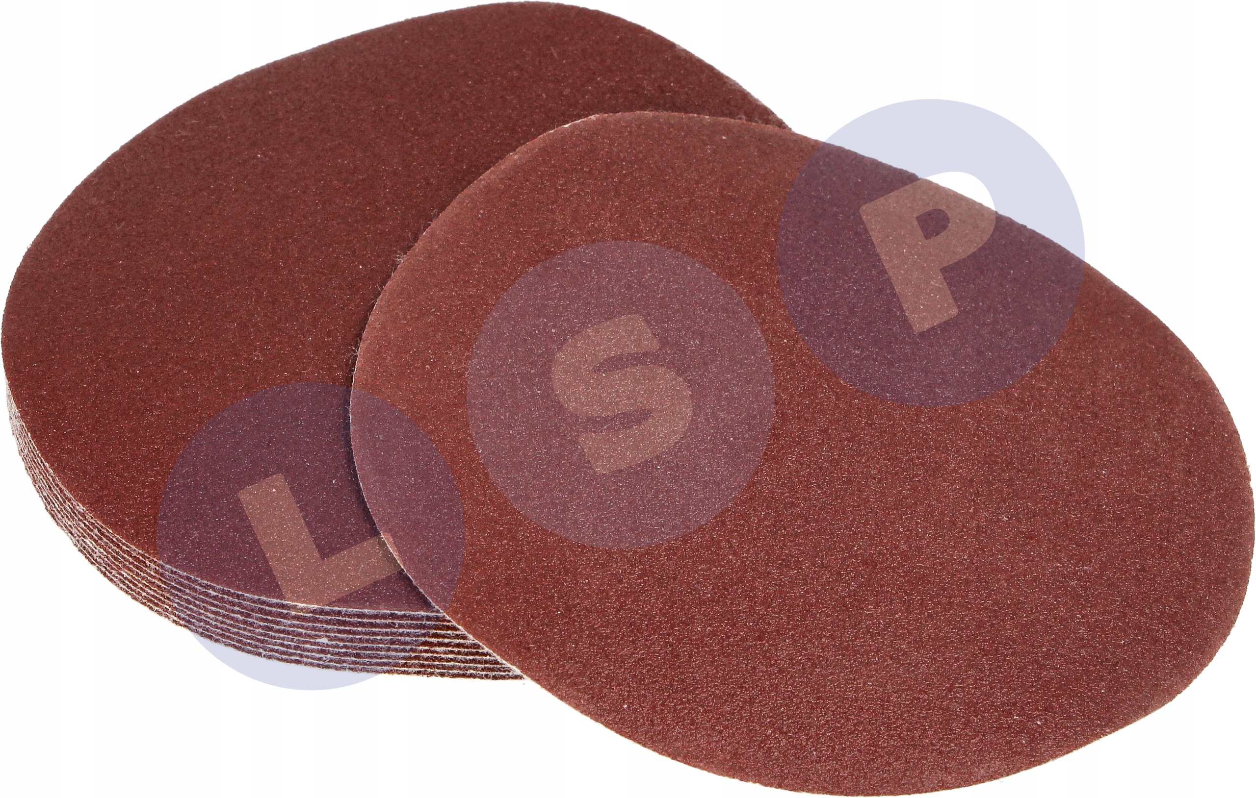 PAPIER ŚCIERNY 125 KRĄŻKI SAMOPRZYLEPNE NA RZEP DO SZLIFIERKI P24 X10 Gradacja P24