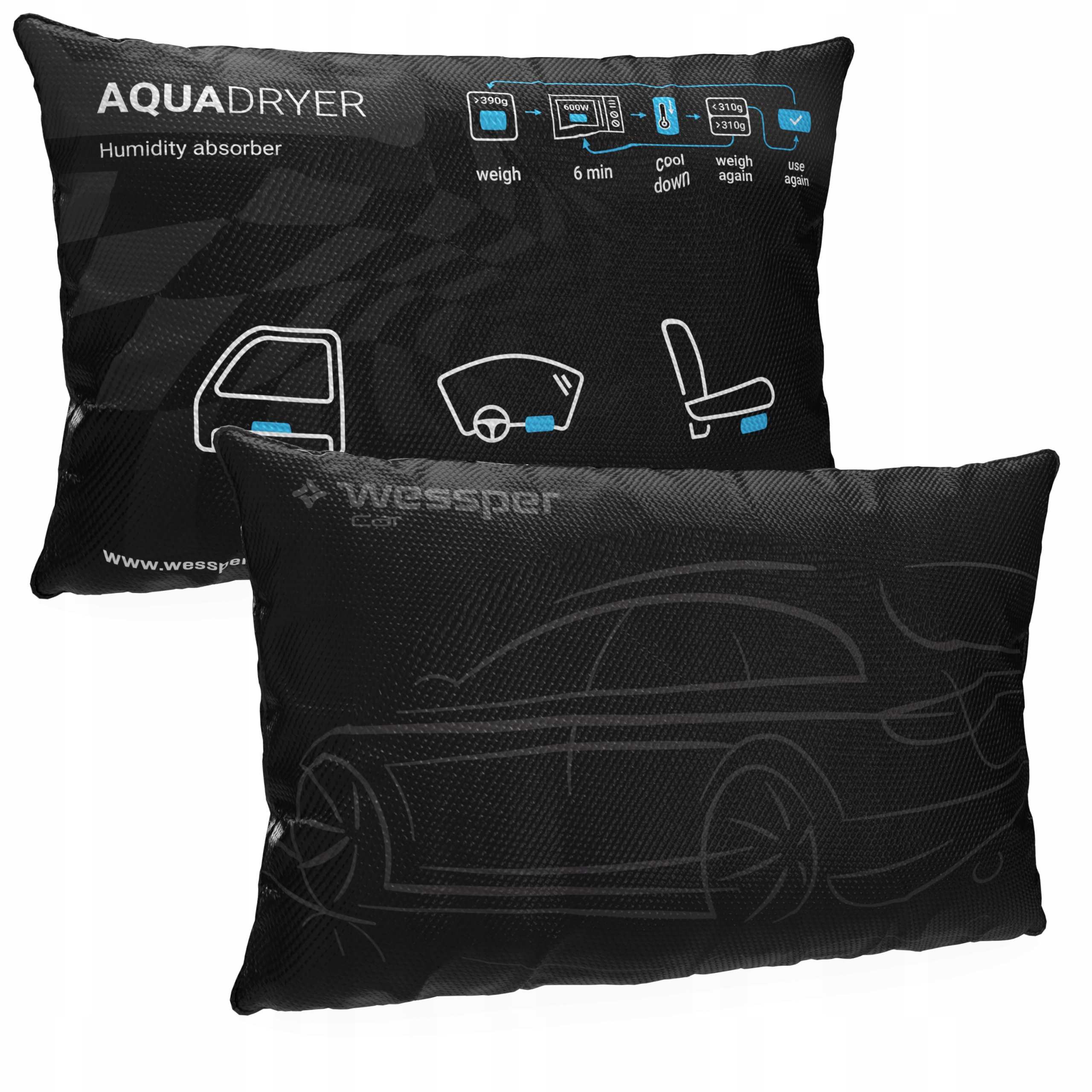 Pochłaniacz wilgoci samochodowy do auta przeciw parowaniu szyb 300g