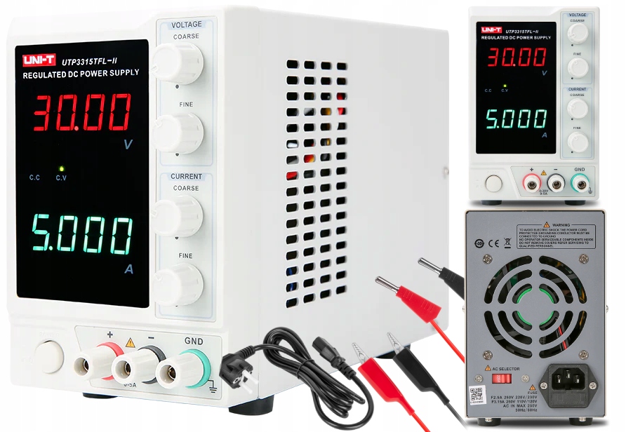Lineární Laboratorní Napájecí Zdroj 150W 0-30V 0-5A Digitální Uni-t UTP3315TFL-II