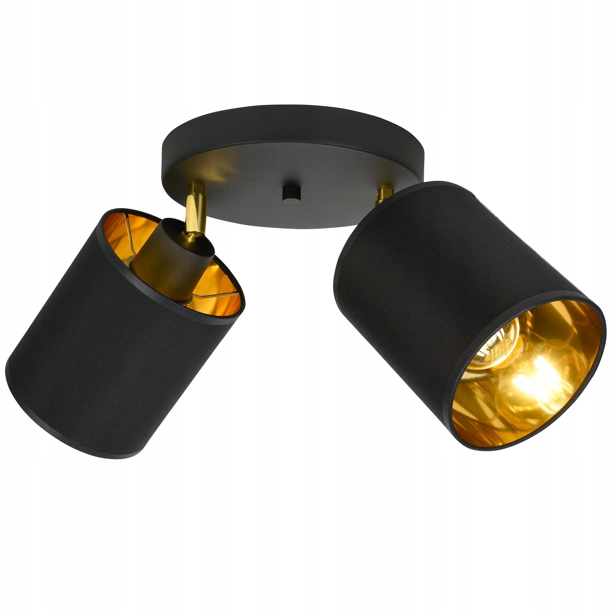 

Lampa Wisząca Sufitowa Żyrandol Plafon Czarny Złot