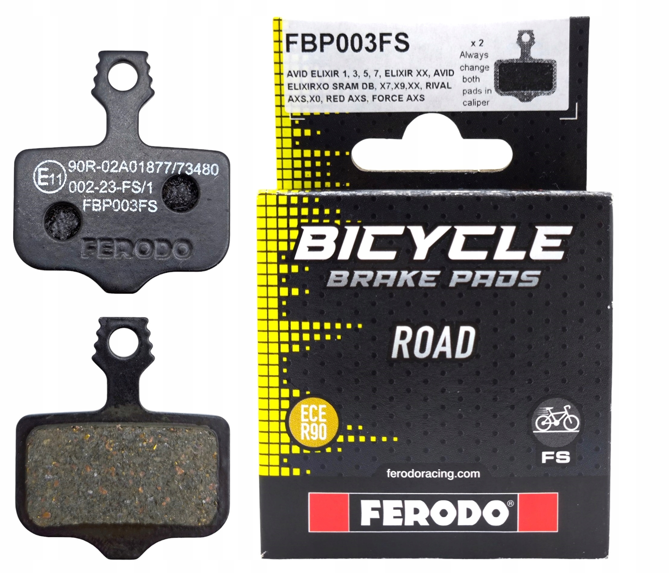 Klocki hamulcowe rowerowe Ferodo E-bike żywiczne do Force Red Rival Axs