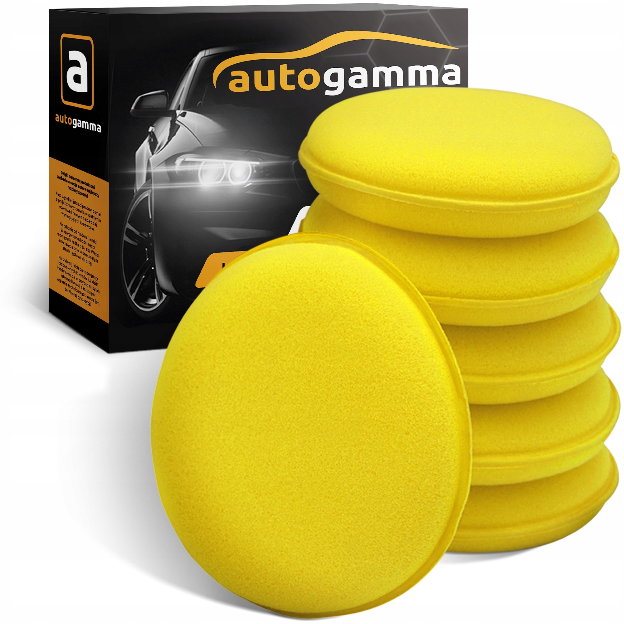 Aplikator do Wosków Pad Żółty 10 cm Profesjonalny Auto Detailing