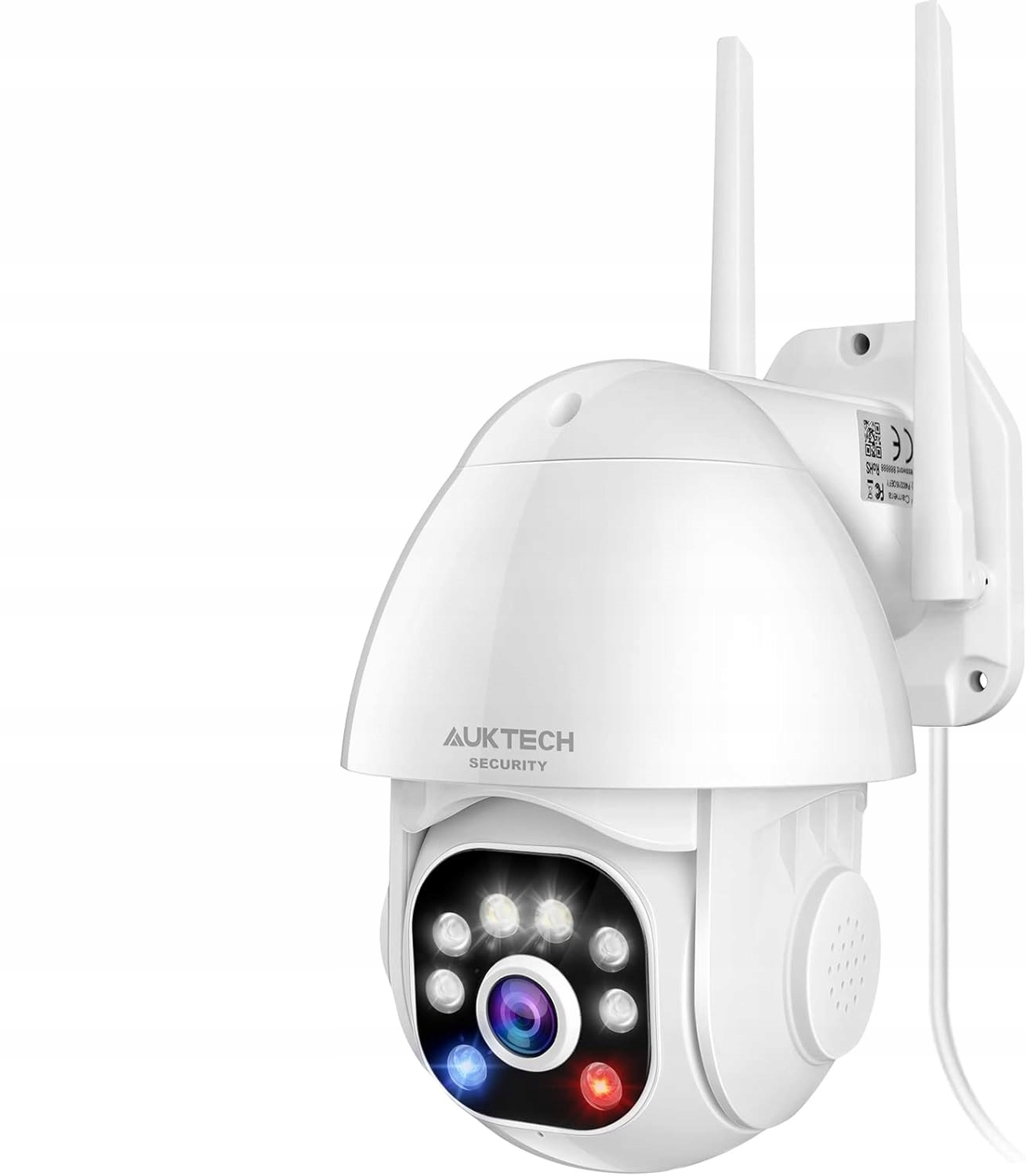 Obrotowa Kamera Zewnętrzna Ip 2K Fhd 1296P Wlan Auktech Monitoring zasilacz