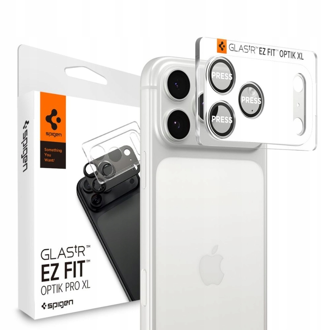 Szkło na obiektyw do iPhone 17 Pro Optik Pro XL srebrne