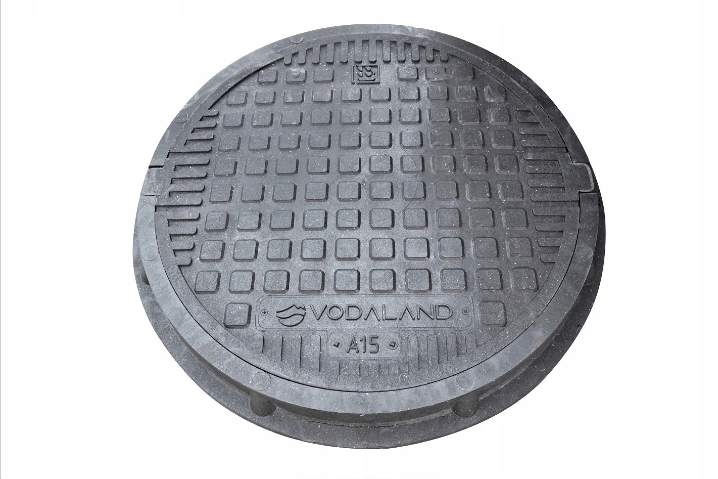 POKRYWA WŁAZ Z RAMKĄ polimer STUDNIA 600 mm czarny Kod producenta 307201