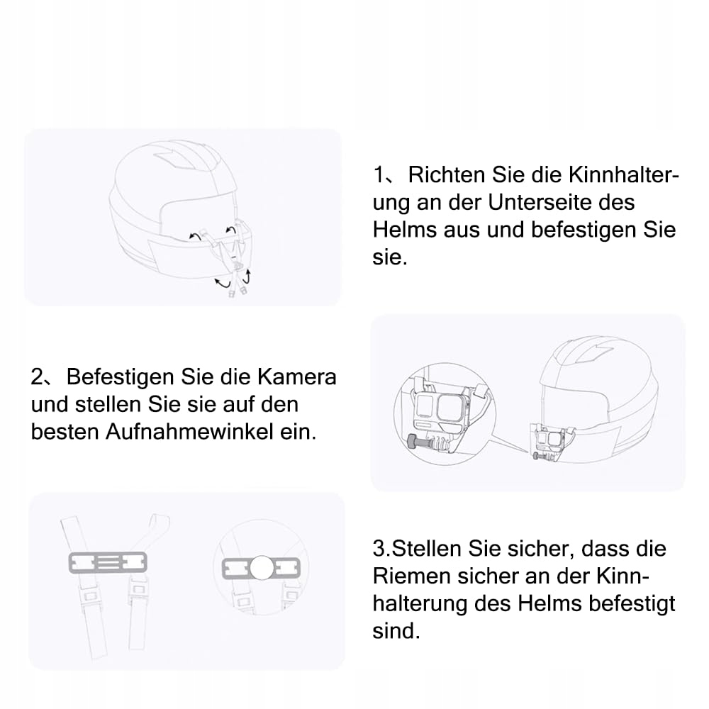 Uchwyt Pod Brodę Kasku do GoPro DJI Insta360 Action Cam Silikon RV MURTS — miniatura 8
