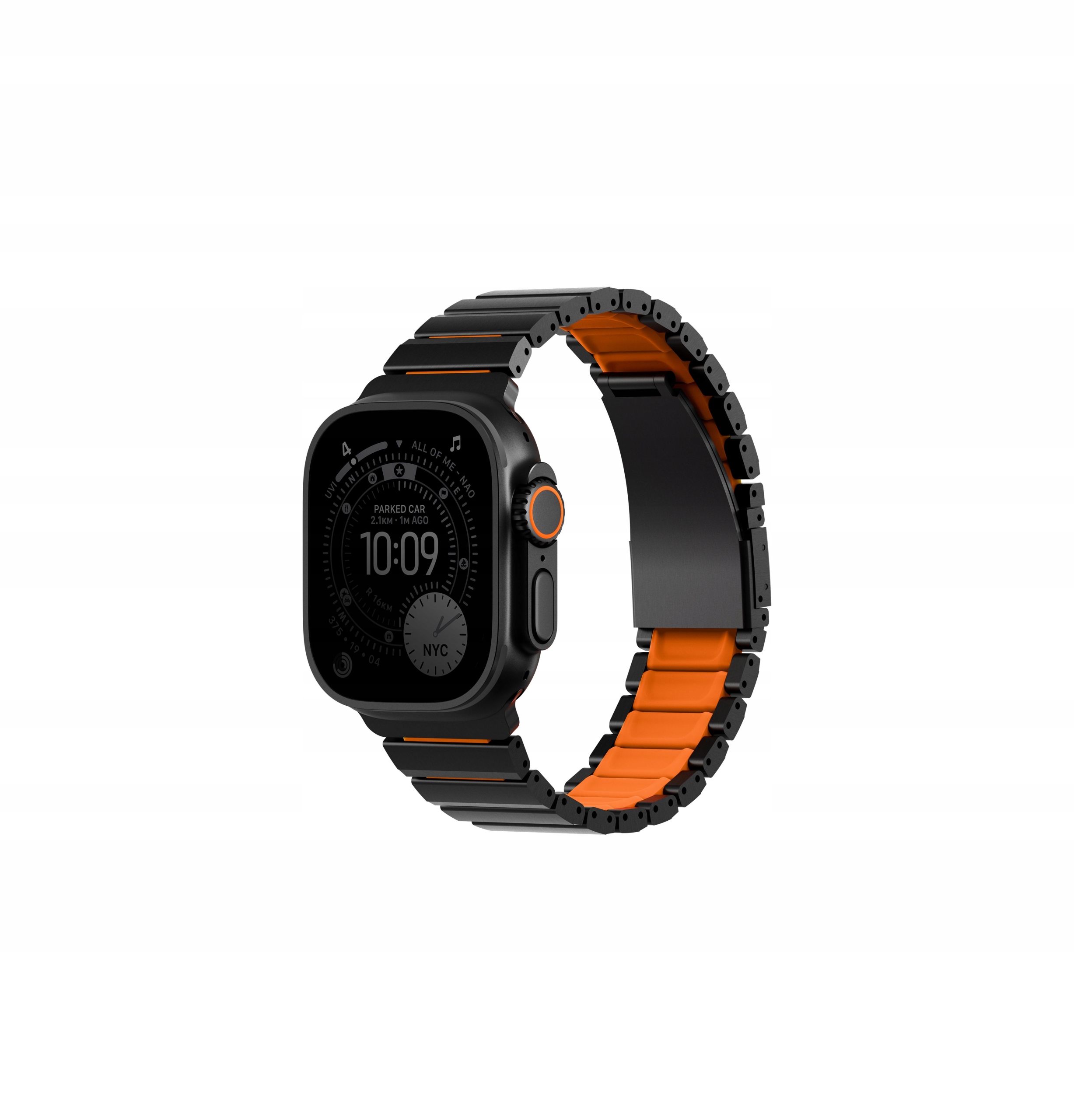 Uniq Strova Flex řemínek pro Apple Watch 49/46/45/44 mm, Midnight black